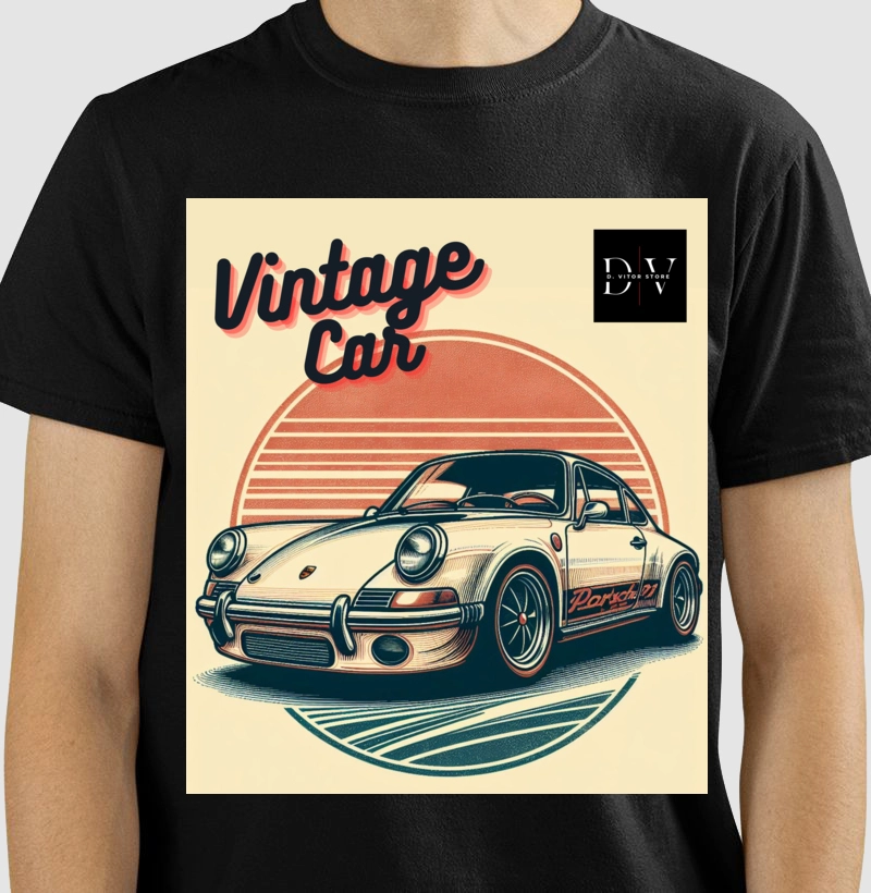 Camiseta T-shirt D. VITOR STORE - Vintage Car Porshe 01