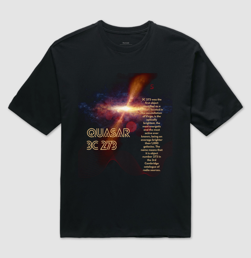 Quasar 3C 273 Camiseta Supernova Estampada 