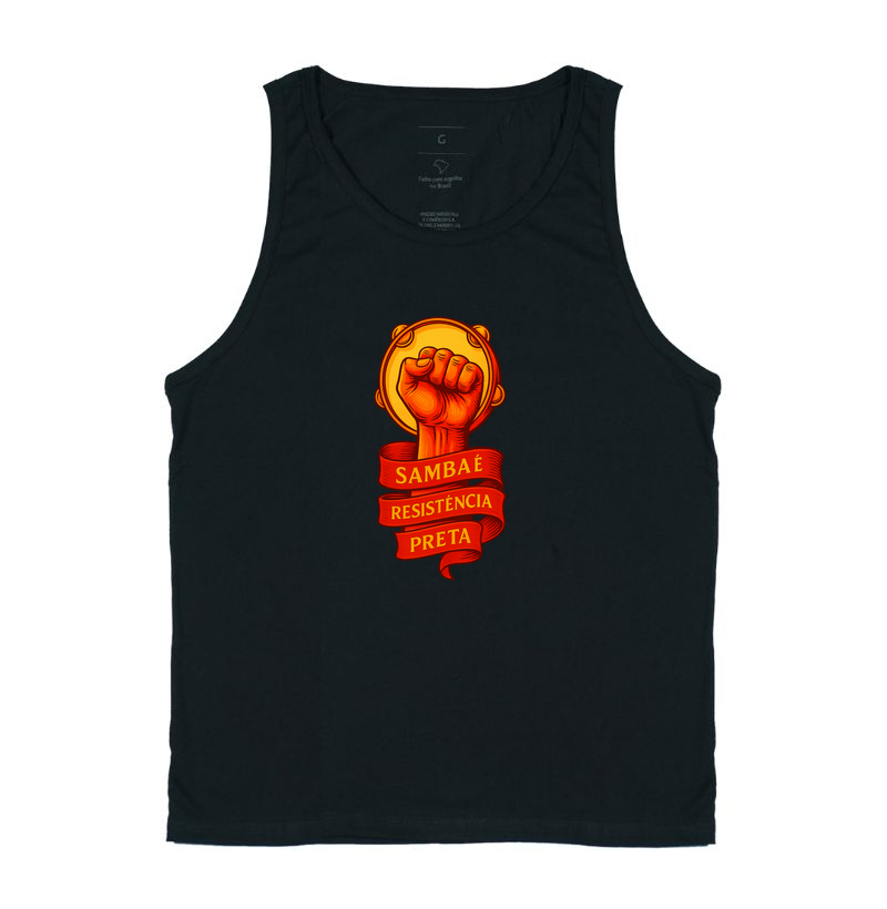 Camiseta Original Samba é Resistência Preta
