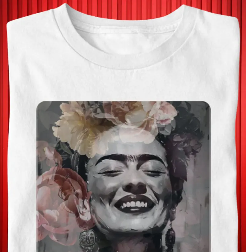 FRIDA COM REFLEXOS FLORAIS