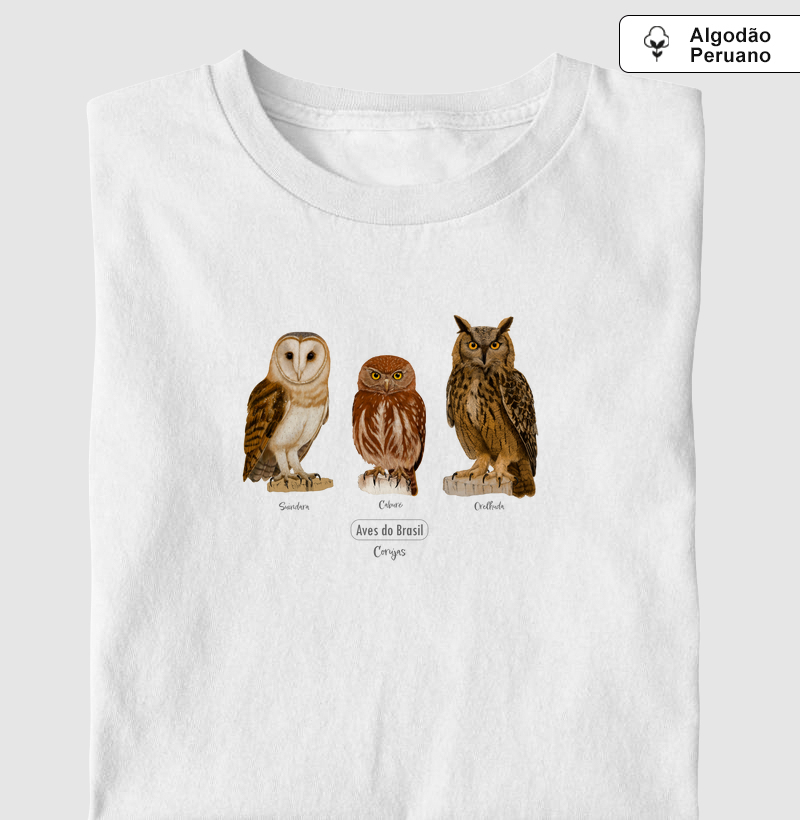 Aves do Brasil - Coletivo Corujas - Algodão Peruano