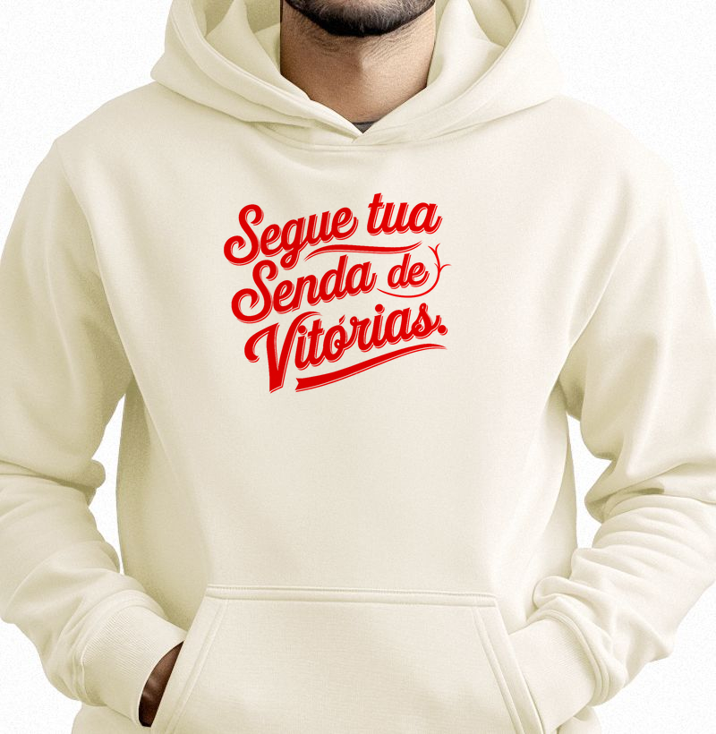 Moletom Canguru Segue Tua Senda de Vitórias