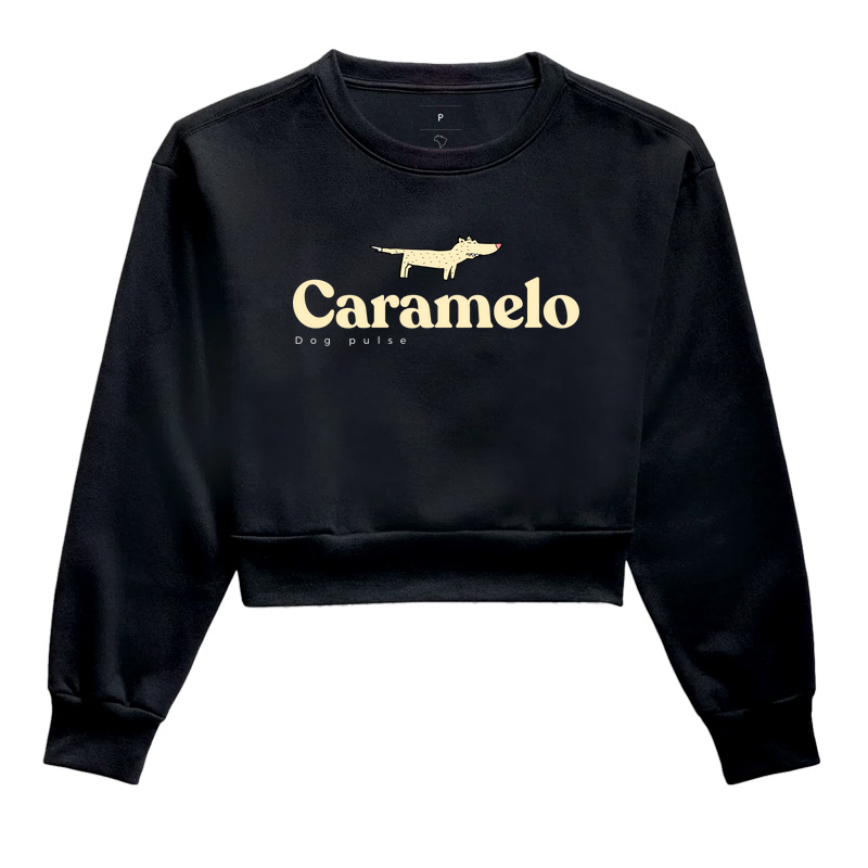 Cropped Moletom Dog Pulse Caramelo Roots