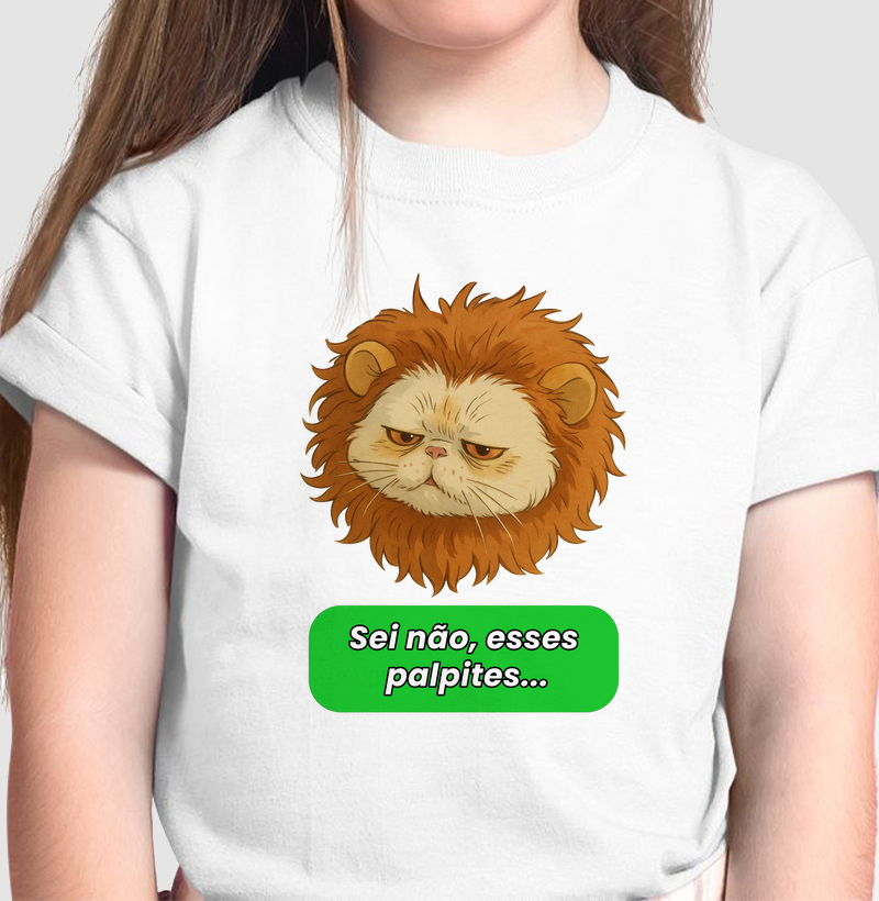 Camiseta Du Cocada - Coleção Desenho - Leão Inglês (A frase pode ser personalizada, leia a descrição) 