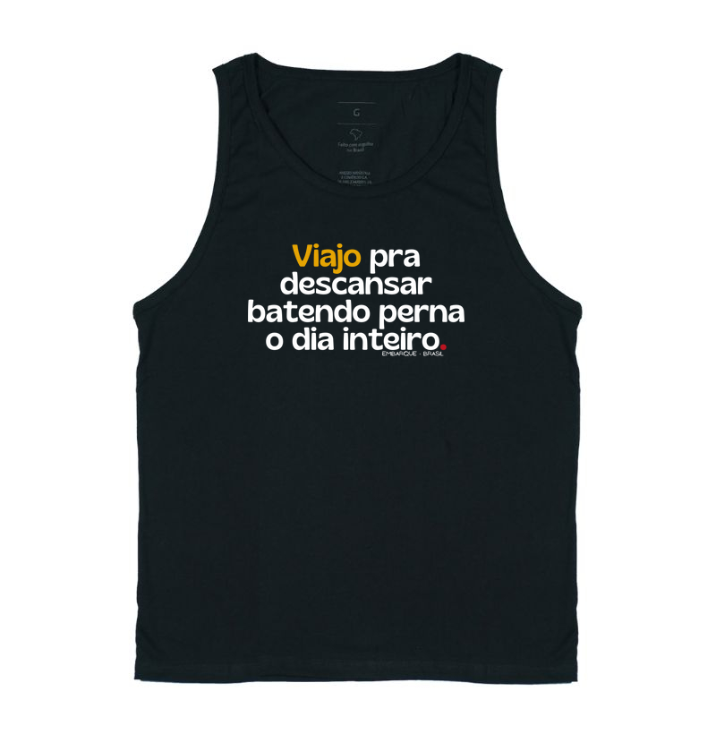 Viajo pra descansar batendo perna o dia inteiro.