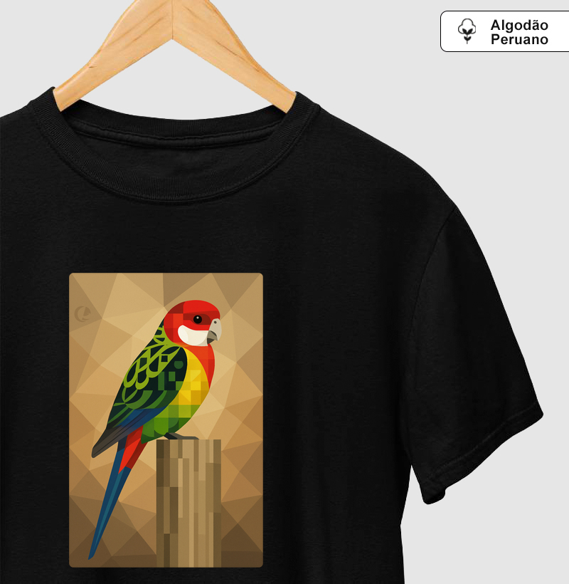 Camiseta Algodão Peruano - Rosela Geométrico