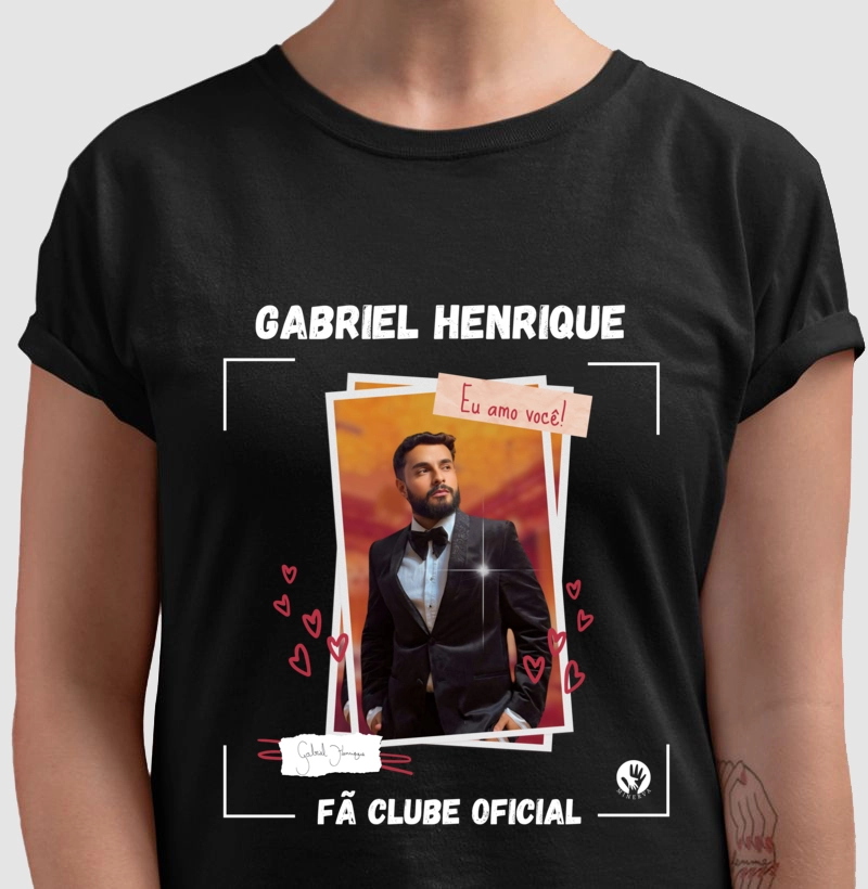 PARCERIA - Gabriel Henrique - Camiseta UNISSEX e Baby Look Feminina - The Tempest - Fã Clube Oficial
