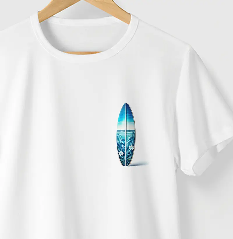 Camiseta PRANCHA AZUL - BRANCA - (100% Algodão)