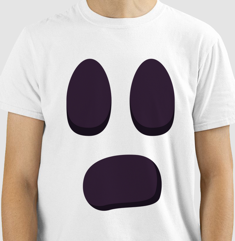 Camiseta Halloween Cara de Fantasma