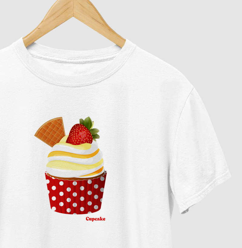 T-shirt cupcake morango