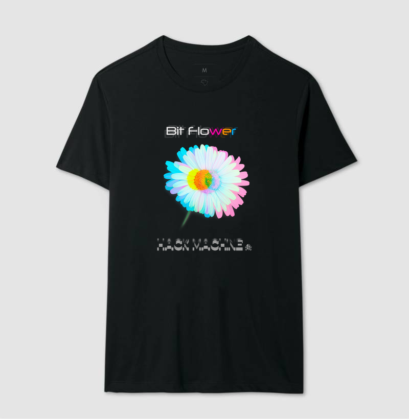 Camiseta Bit Flower Neon Daisy | Hack Machine™