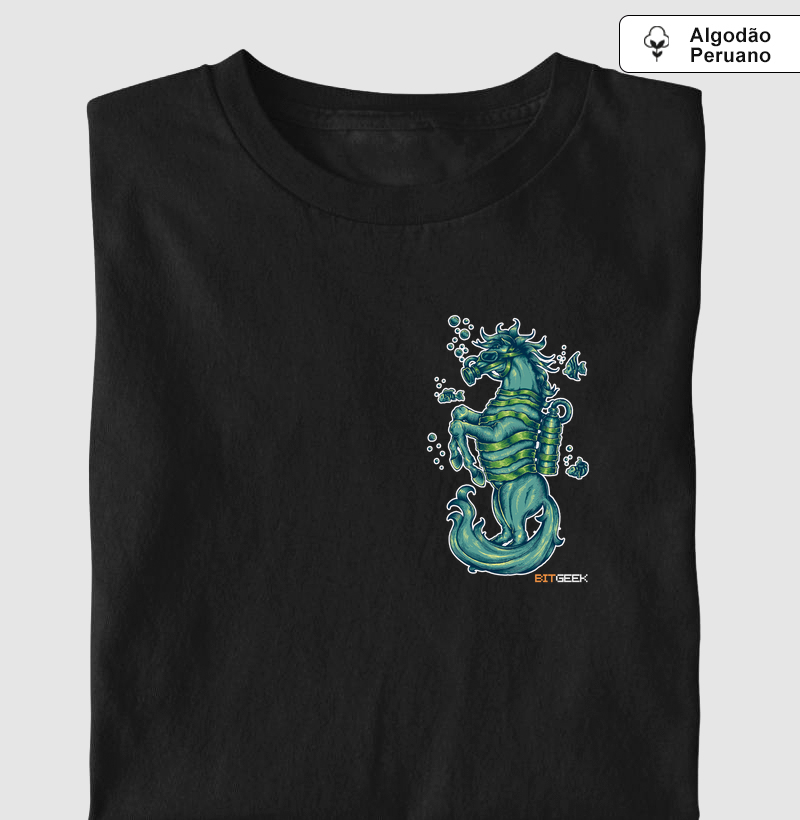 Camiseta Algodão Peruano Cavalo Marinho