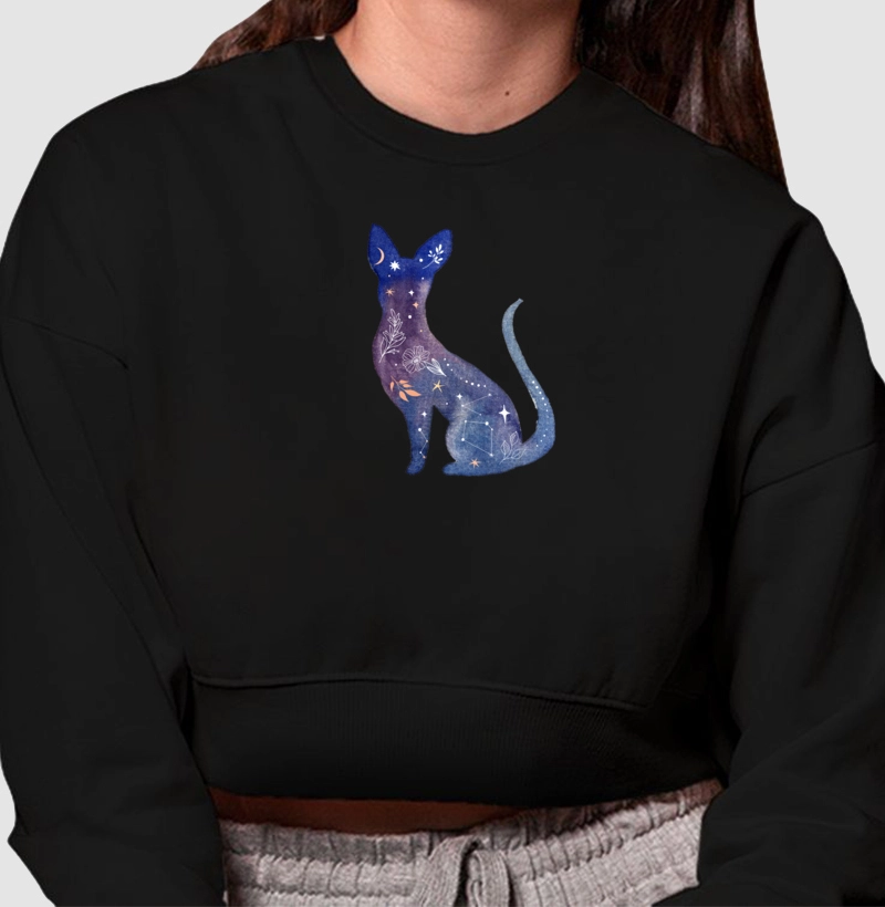 Mystic Cat - Moletom Crooped