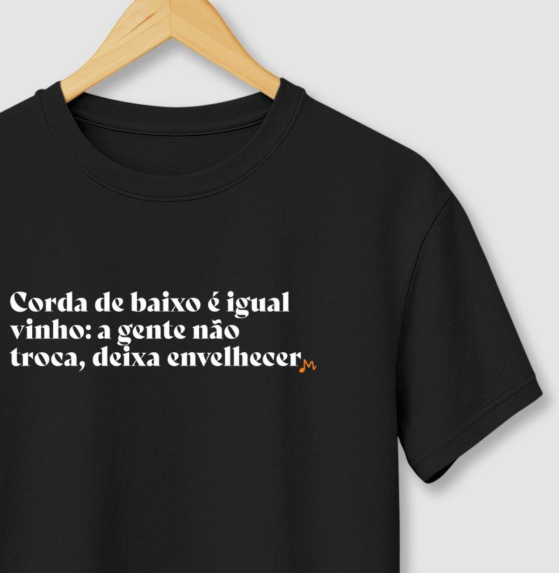 Camiseta Baixista "Safra Especial" – Cordas Envelhecidas