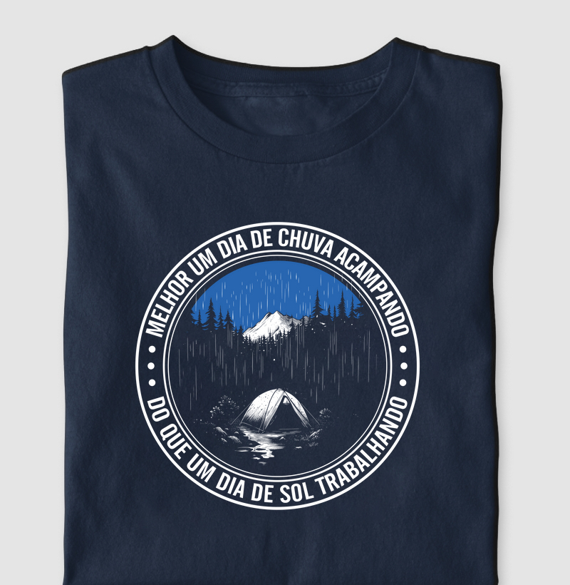 Dia de chuva acampando