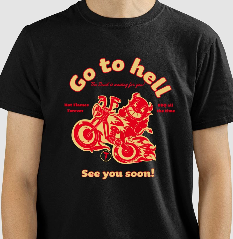 Camiseta Biker Go to Hell