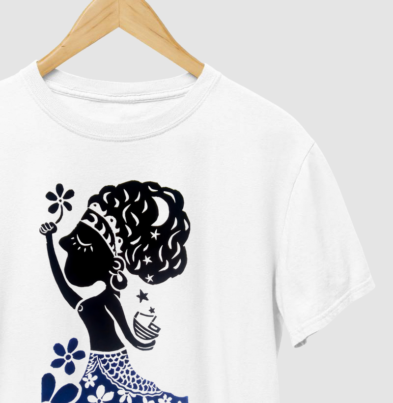Camiseta Orixá Iemanjá Rainha do Mar | Xilogravura do Benedito