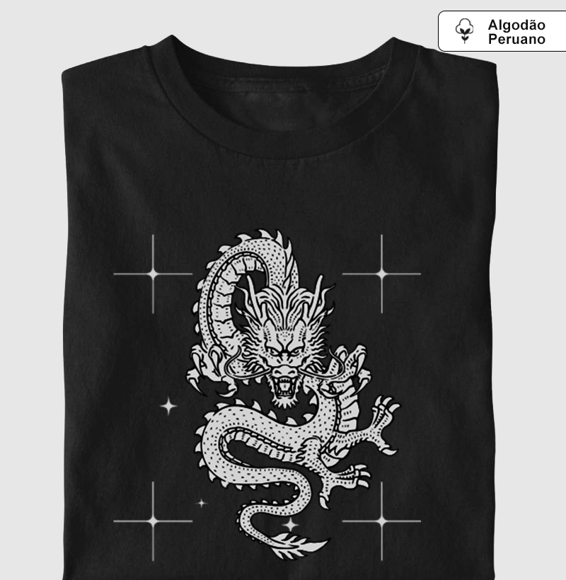 Camiseta Dragão Algodão Peruano