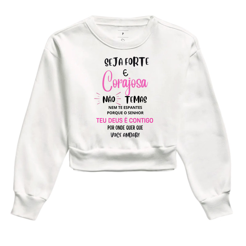 💪 Camiseta Cristã Feminina – Seja Forte e Corajosa ✨