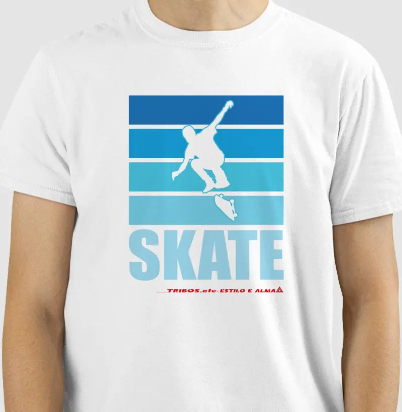 CAMISETA RESERVA.INK MASCULINA E FEMININA TRIBOS.etc ADVENTURE SKATE BLUE