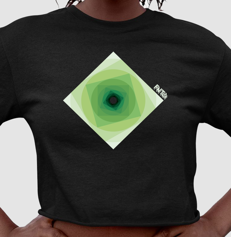 CROPPED "INFINITA FANTASIA" / VERDE MINIMAL