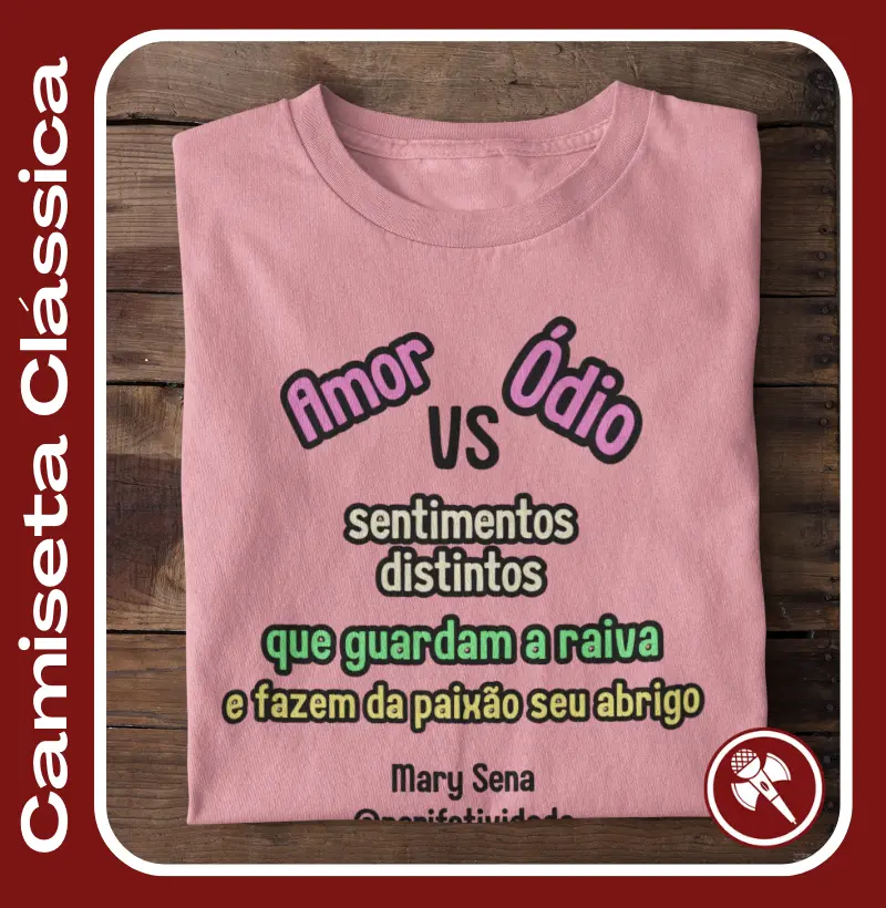 Poeta Mary Sena 3 - Camiseta Clássica e Baby Look