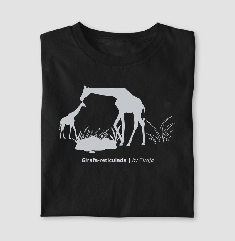 Camiseta Animalis Familia de Girafas 100% Algodão