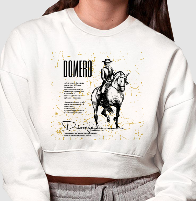 cropped moletom dressage