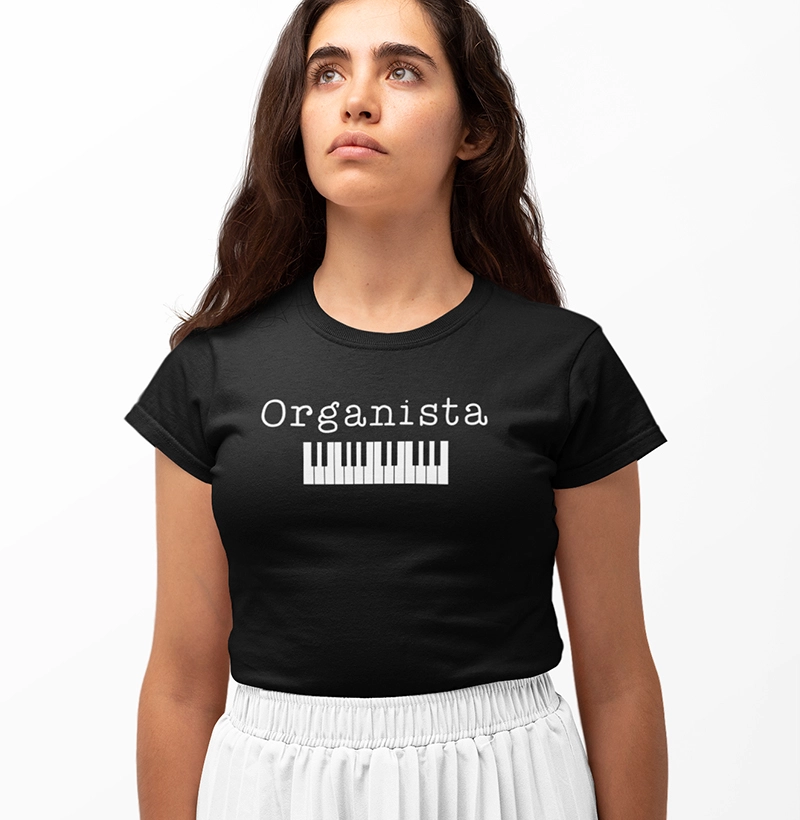 Camisa feminina Organista orgão musical CCB