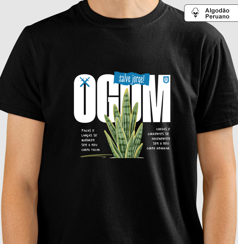Camiseta Ogum Masculina Premium - Conforto e Estilo em Algodão Peruano
