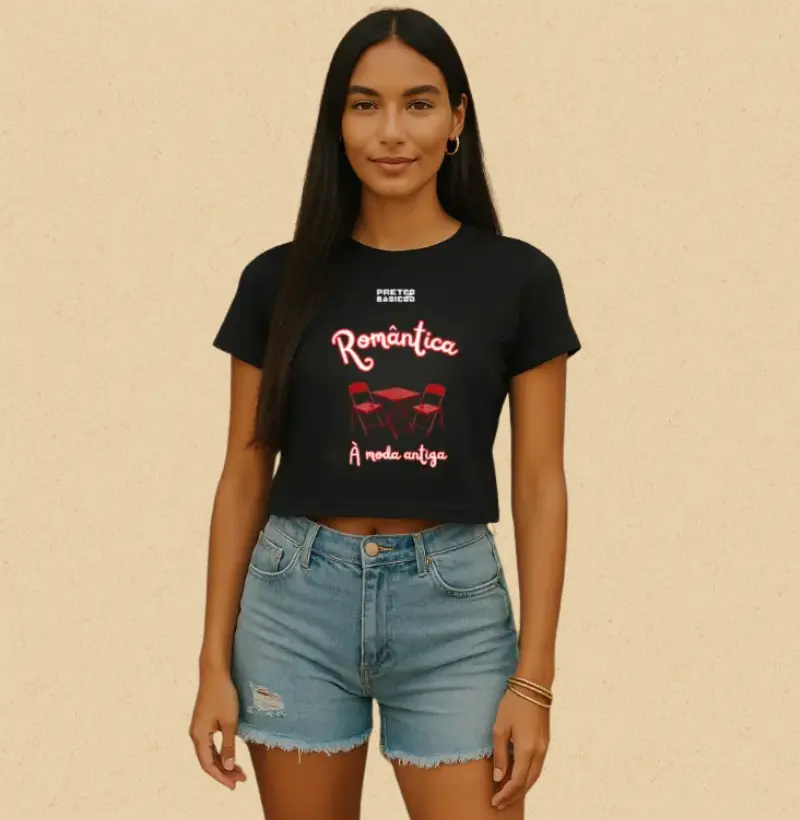 Cropped Romântica à Moda Antiga