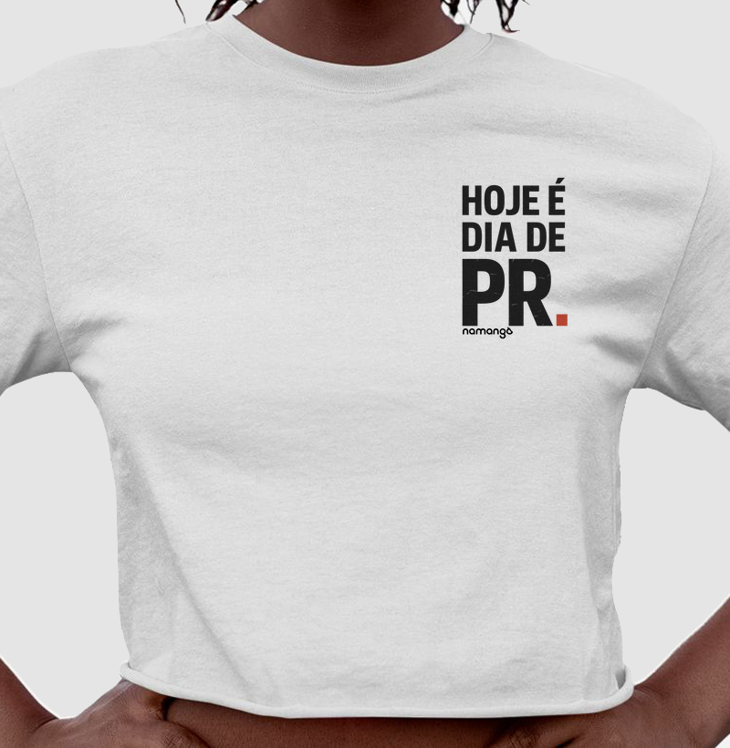 Cropped CrossFit Hoje É Dia de PR – Na Manga