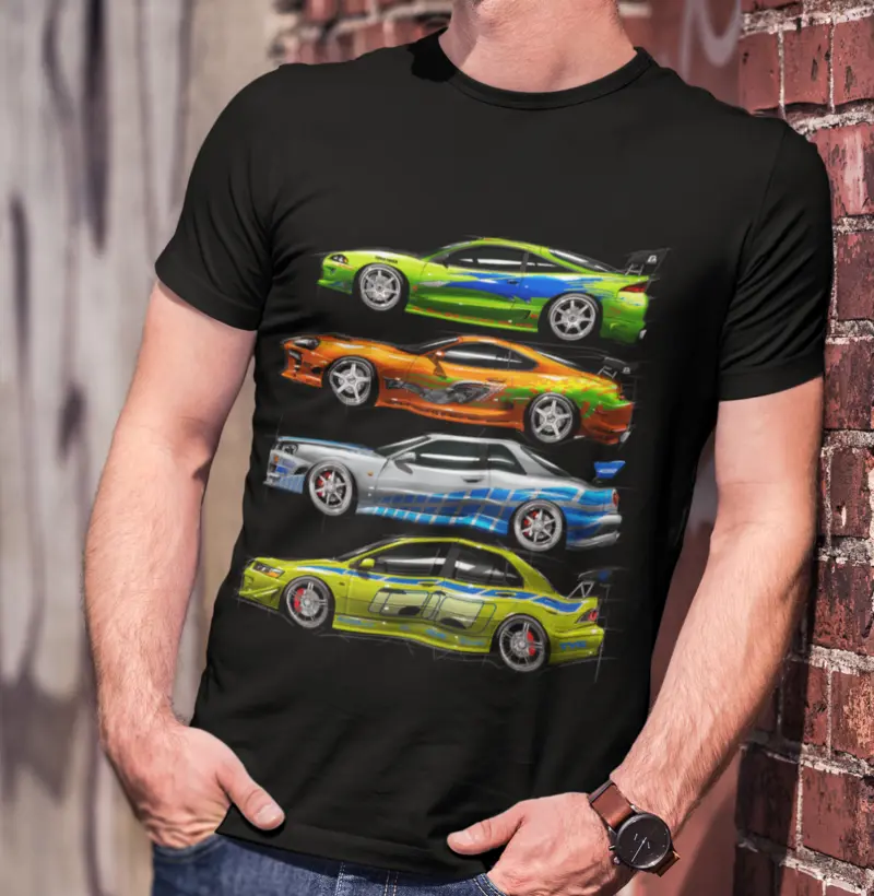 CAMISETA CARROS DO BRIAN O'CONNOR - VELOZES E FURIOSOS