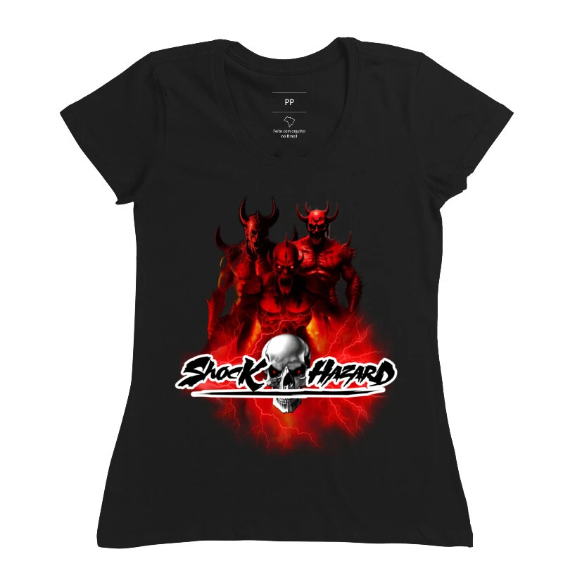 CAMISAS SHOCK HAZARD - 2 TRIAD LOGO VERMELHA