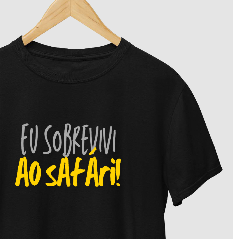 Camiseta Animalis Sobrevivi ao Safari 100% Algodão