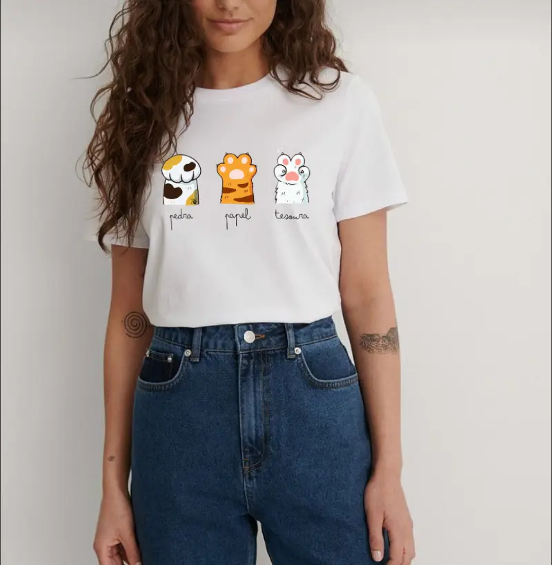 [Camiseta] Pedra, papel e tesoura 