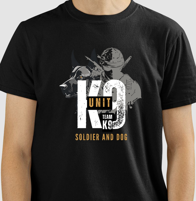 Camiseta K9 Soldier and Dog