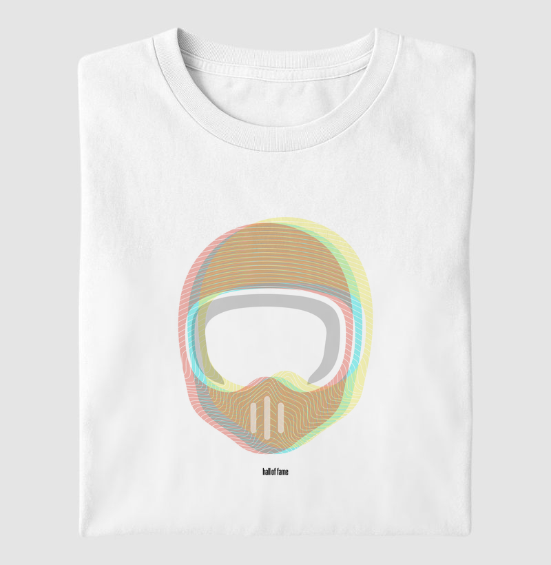 Camiseta estampada hall of fame - capacete psico