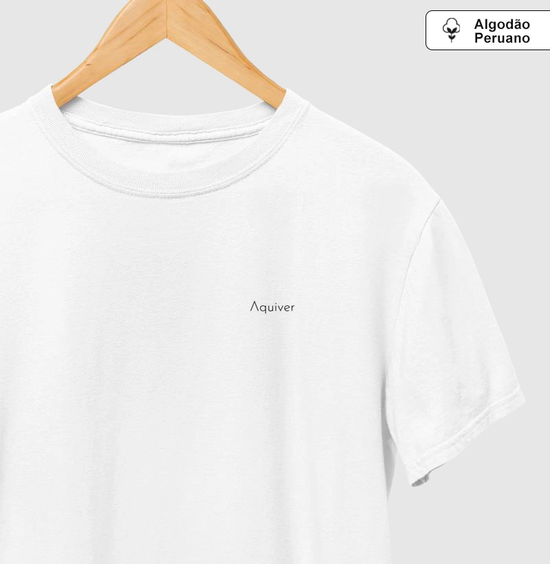 Aquiver B&W - Camiseta Algodão Peruano