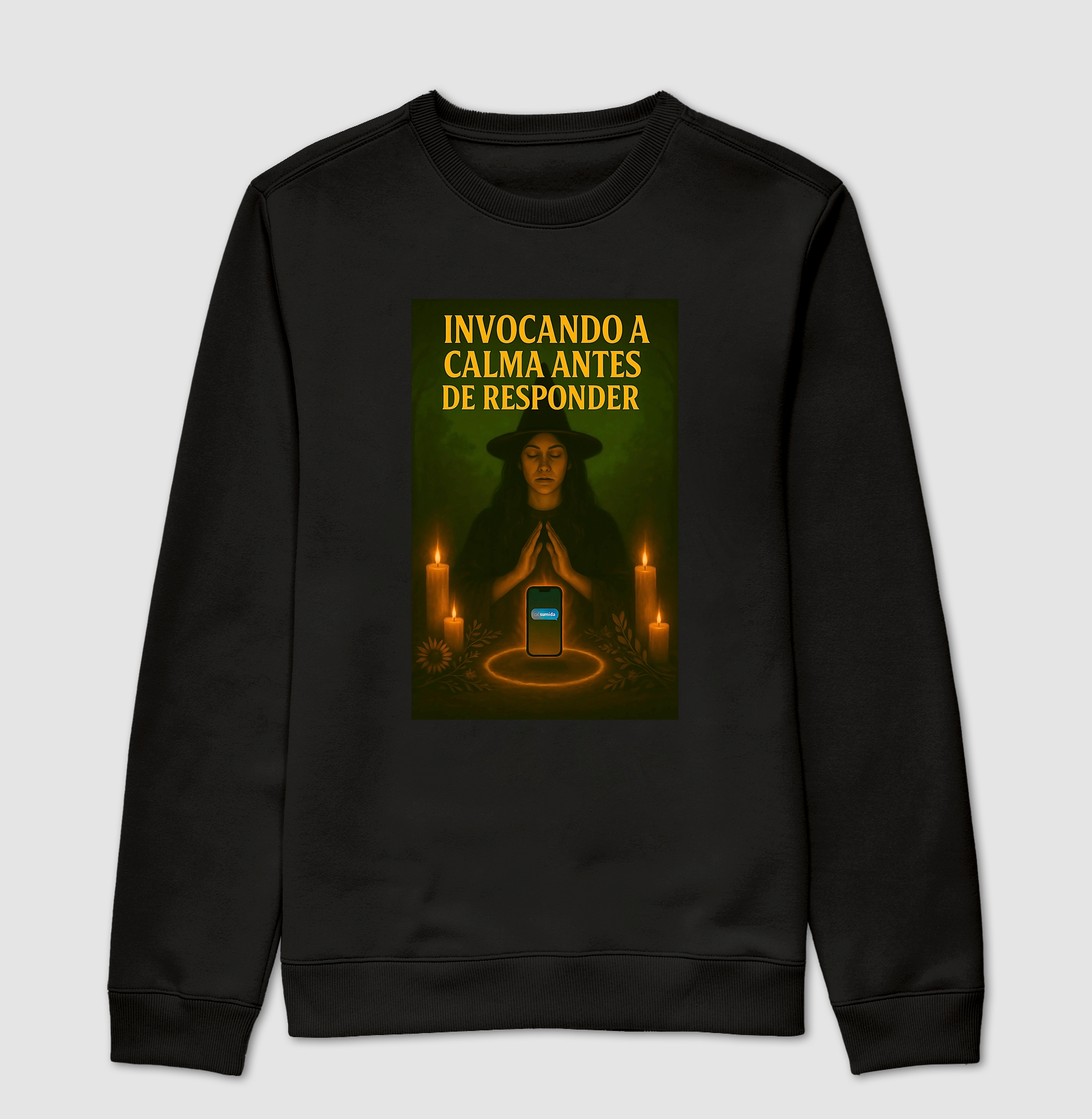 Camiseta Invocando a calma antes de responder