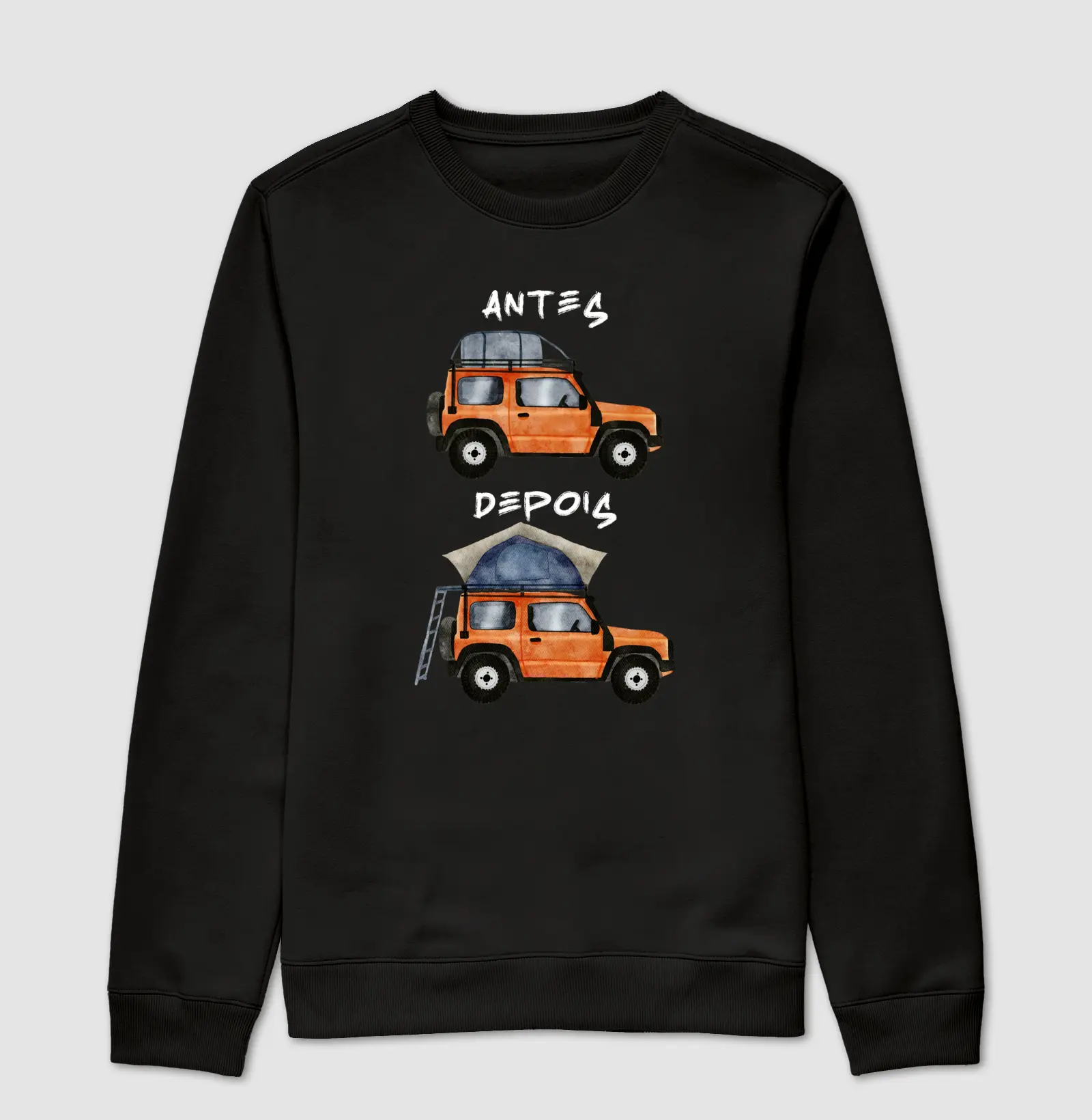 Carro com Barraca de Teto Antes e Depois