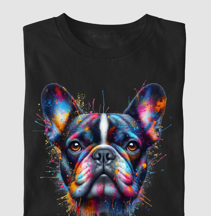 Bulldog Francês respingos de tinta