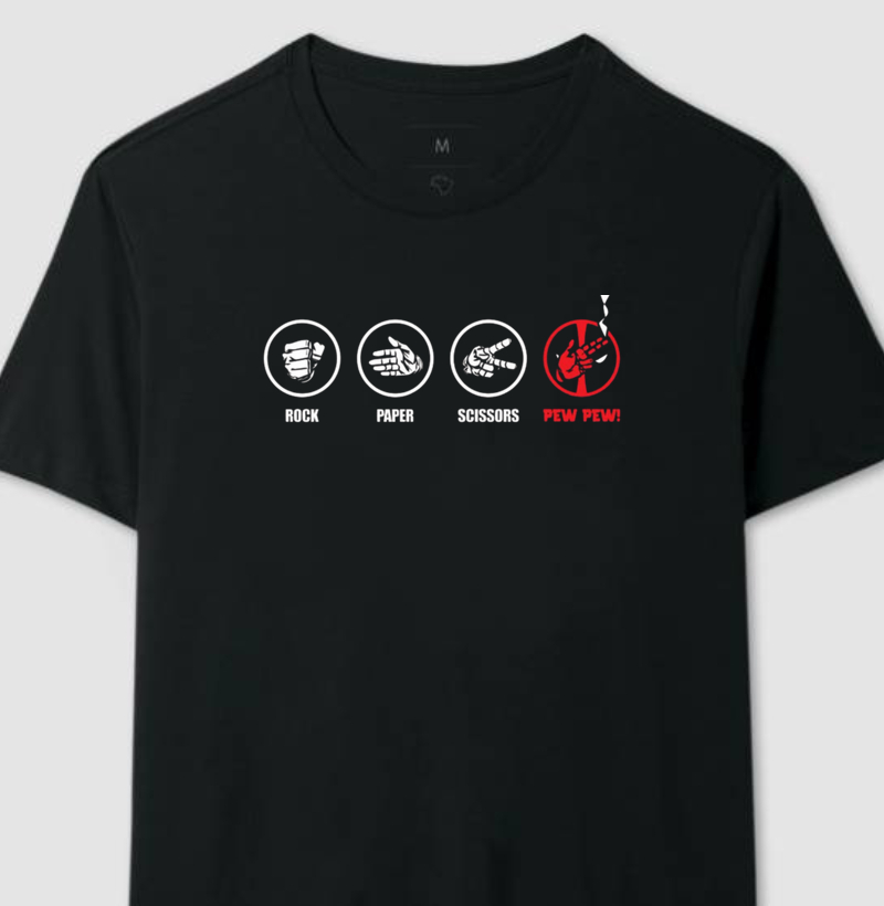 Pew Pew, camiseta deadpool!