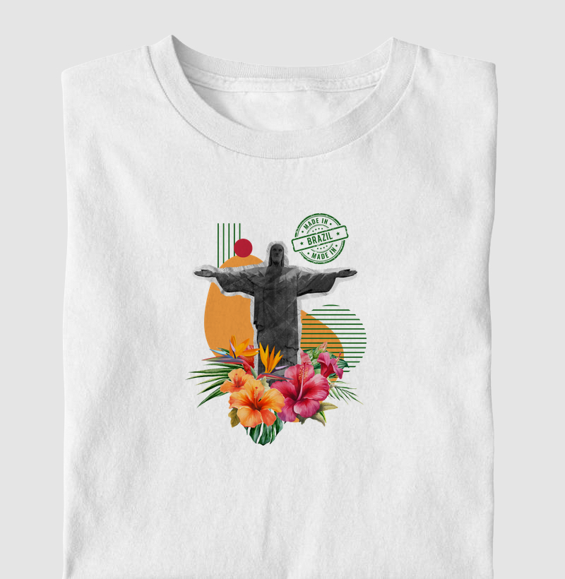 Camiseta Cristo Redentor Brasil – Fé Brasileira | Milagree