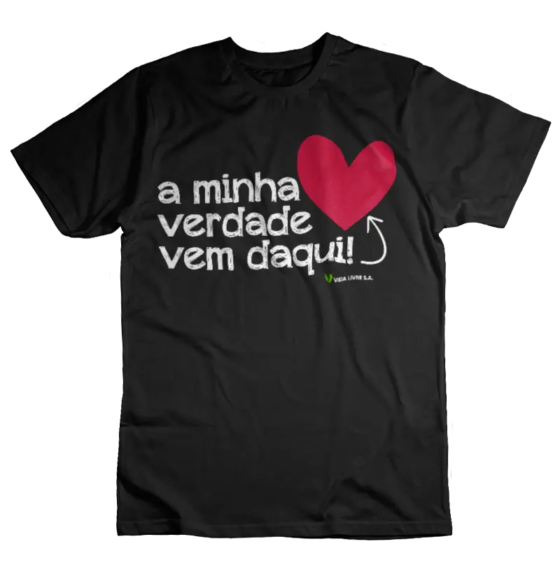Camiseta Vida Livre SA Verdade do Coração