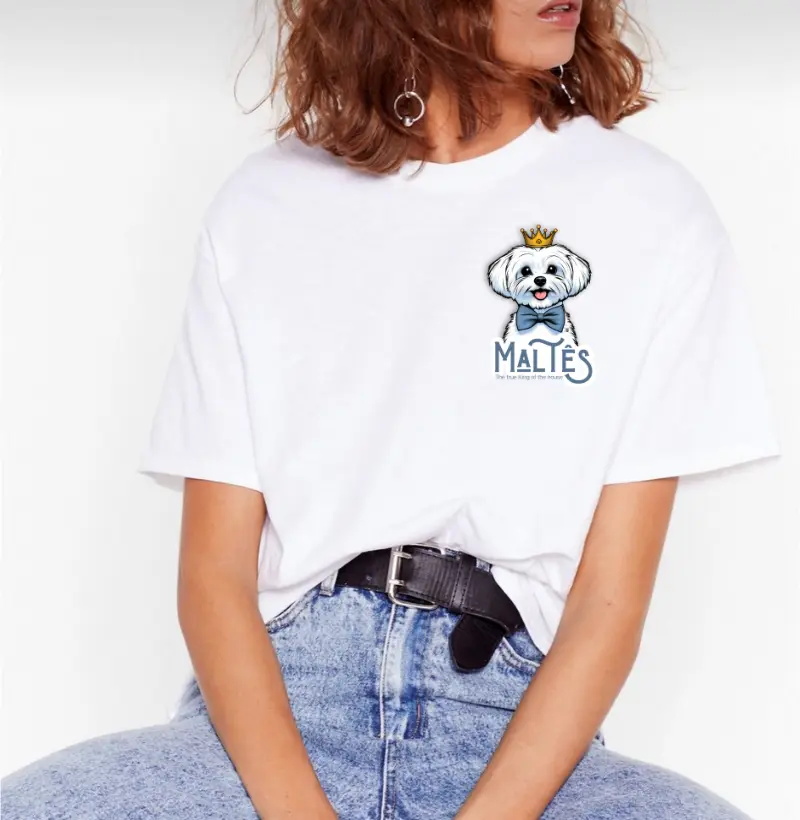 [Camiseta] The true King Of the House - Maltês Macho