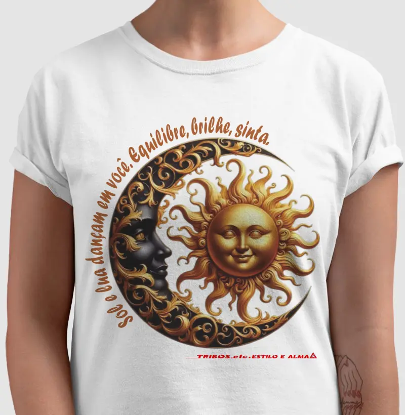CAMISETA RESERVA.INK MASCULINA E FEMININA TRIBOS.etc YOGA SOL E LUA DANÇAM EM VOCE