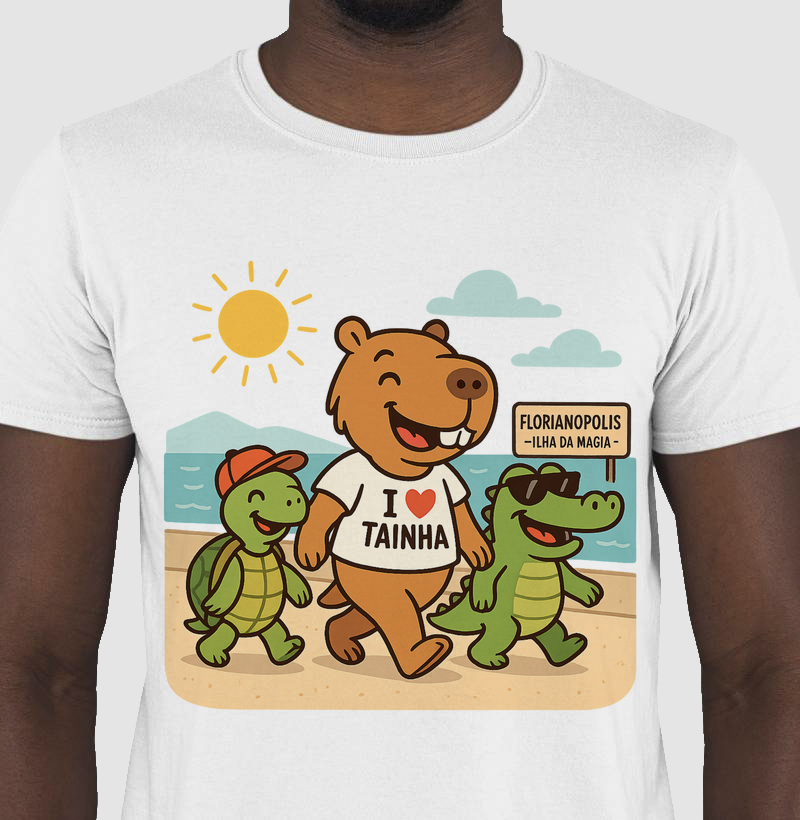 Capivarinha e sua turma na caminhada 