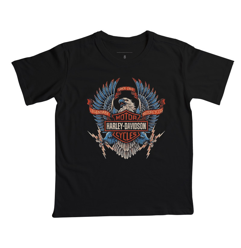 Camiseta Infantil Harley Davidson 3