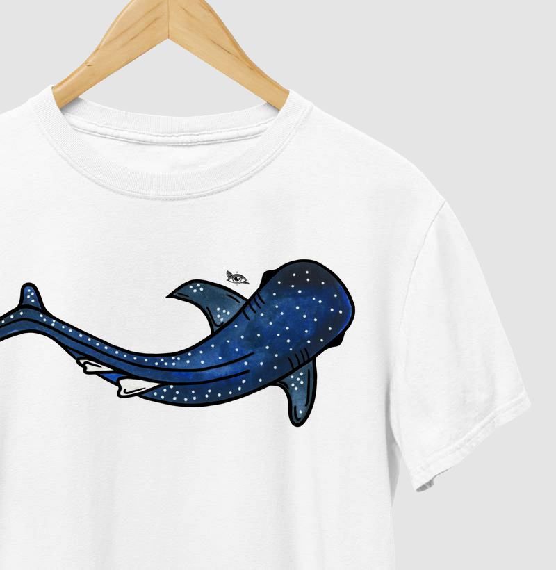 Tubarão Baleia Azul - Aquarela